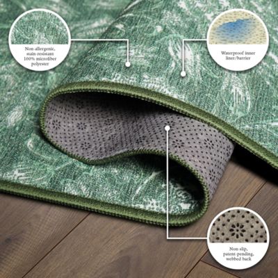 Image showing 3 th My Magic Carpet Kalini Floral Washable Rug