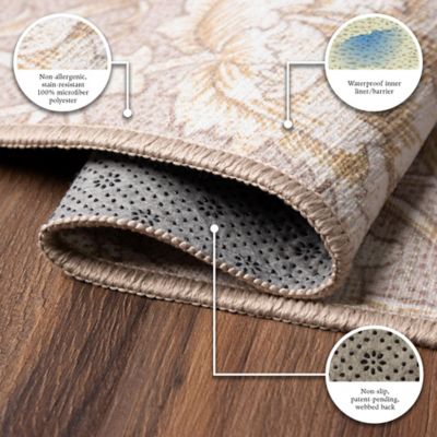 Image showing  Kalini Floral Washable Rug