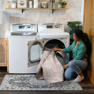 Image showing  Kalini Floral Washable Rug