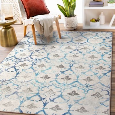 Image showing 1 th My Magic Carpet Leilani Damask Washable Rug