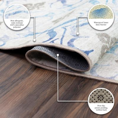 Image showing 3 th My Magic Carpet Leilani Damask Washable Rug