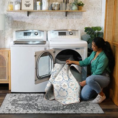 Image showing 4 th My Magic Carpet Leilani Damask Washable Rug