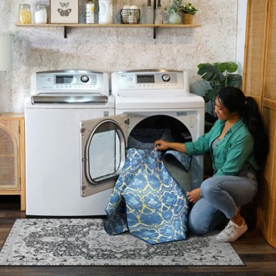 Image showing  Leilani Damask Washable Rug