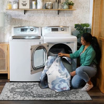 Image showing  Sasha Floral Washable Rug