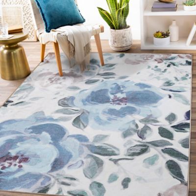 Image showing  Sasha Floral Washable Rug