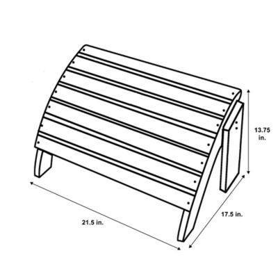 Image showing  Outdoor Rustic Wood Ottoman