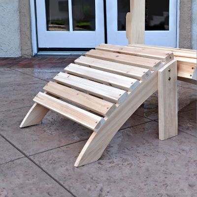 Image showing  Outdoor Rustic Wood Ottoman