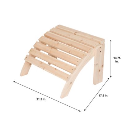 Image showing  Outdoor Rustic Wood Ottoman