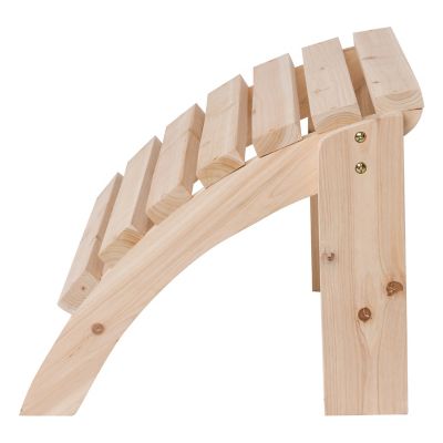 Image showing  Outdoor Rustic Wood Ottoman