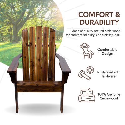 Image showing  Mission Rustic Grain Wood Adirondack Chair