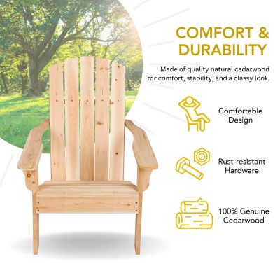 Image showing  Mission Rustic Grain Wood Adirondack Chair