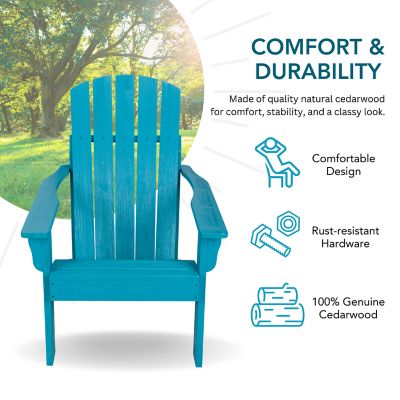 Image showing  Mission Rustic Grain Wood Adirondack Chair