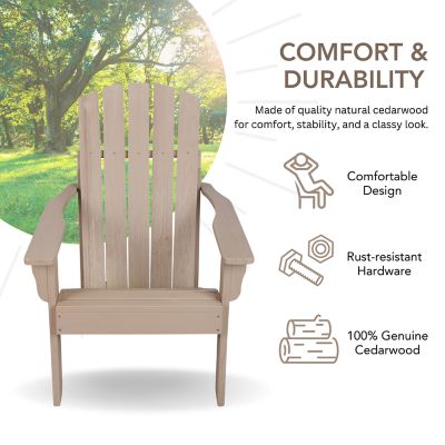 Image showing  Mission Rustic Grain Wood Adirondack Chair