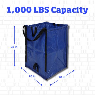Image showing  Home and Yard Bag, Heavy Duty, 20 in. L x 20 in. W x 28 in. H, Blue