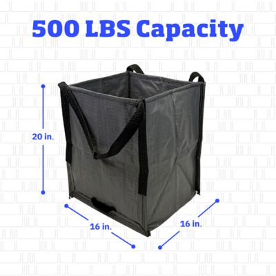 Image showing  Home and Yard Tote, Heavy Duty, 16 in. L x 16 in. W x 20 in. H, Gray