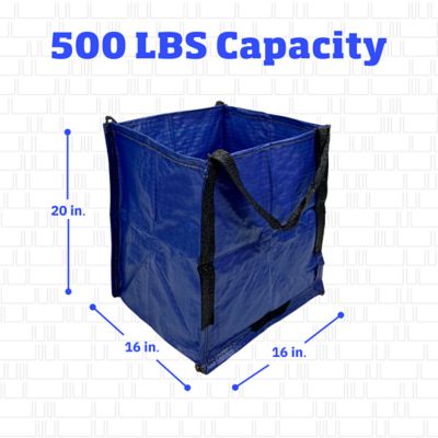 Image showing  Home and Yard Tote, Heavy Duty, 16 in. L x 16 in. W x 20 in. H, Blue