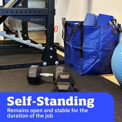 Image showing  Home and Yard Tote, Heavy Duty, 16 in. L x 16 in. W x 20 in. H, Blue