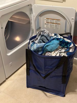 Image showing 7 th DuraSack Home and Yard Tote, Heavy Duty, 16 in. L x 16 in. W x 20 in. H, Blue