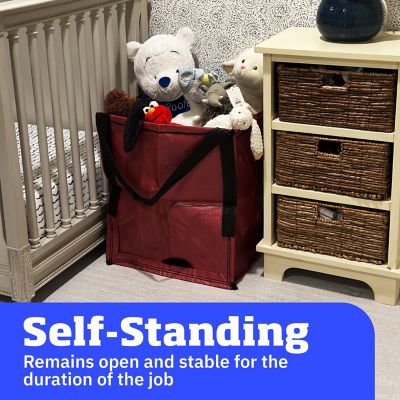 Image showing  Home and Yard Tote, Heavy Duty, 16 in. L x 16 in. W x 20 in. H, Red