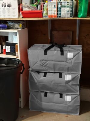 Image showing 5 th DuraSack Moving and Storage Bags, Heavy Duty, 29 in. L x 15 in. W x 13 in. H, Gray, 4 ct.