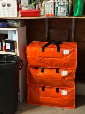 Image showing 5 th DuraSack Moving and Storage Bags, Heavy Duty, 29 in. L x 15 in. W x 13 in. H, Orange, 4 ct.