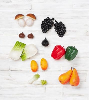 Image showing  17 pc. Autumn Fruits & Vegetables Bag Play Food Set for Toddlers/Kids 2 Years and Older