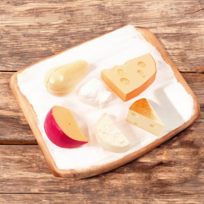 Image showing  12 pc. Realistic Cheese Play Food Set for Toddlers/Kids 2 Years and Older