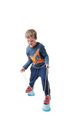 Image showing 5 th LAP Plastic Walking Stilts for Children 3 Years and Older, 4 in. x 3.5 in. x 3.5 in., Orange/Light Blue/Green, 3-Pairs