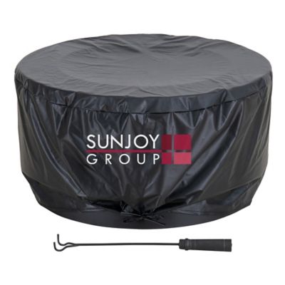 Image showing  Outdoor 27.87 in. Wood-Burning Stainless Steel Fire Pit, Circular Geometric Design