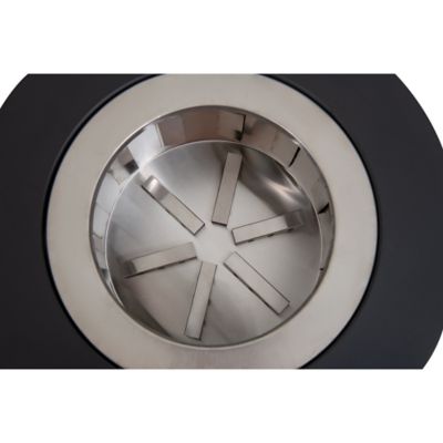 Image showing  Outdoor 27.87 in. Wood-Burning Stainless Steel Fire Pit, Circular Geometric Design