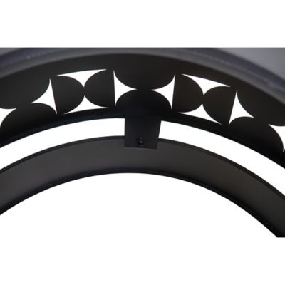 Image showing 7 th Sunjoy Outdoor 27.87 in. Wood-Burning Stainless Steel Fire Pit, Circular Geometric Design