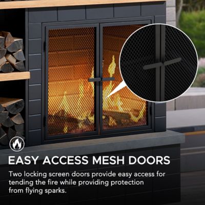 Image showing 5 th Sunjoy Outdoor 23.62 in. Wood-Burning Steel Fireplace