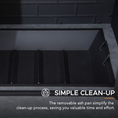 Image showing 7 th Sunjoy Outdoor 23.62 in. Wood-Burning Steel Fireplace