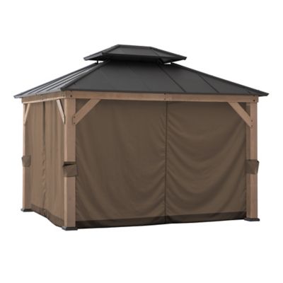 Sunjoy 113.39 in. x 85.83 in. Curtain for Hard Top Gazebos