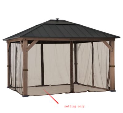 Image showing  Netting for Hardtop Gazebo, Polyester, Black
