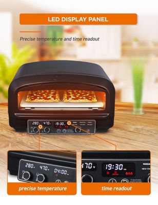 Image showing  Indoor Electric Pizza Oven, 1800W Countertop Oven with 0.7 cu. ft. Capacity