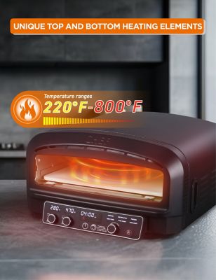 Image showing  Indoor Electric Pizza Oven, 1800W Countertop Oven with 0.7 cu. ft. Capacity