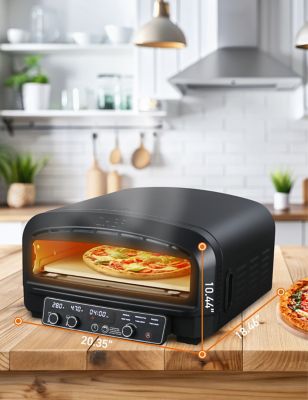 Image showing 6 th Commercial CHEF Indoor Electric Pizza Oven, 1800W Countertop Oven with 0.7 cu. ft. Capacity