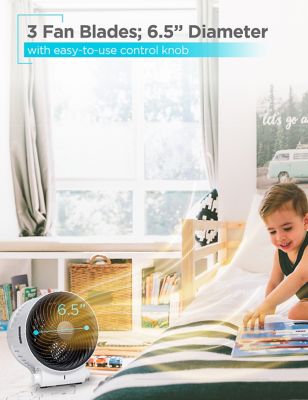 Image showing  Electric Dual Function Desktop Heater & Fan, 200 sq. ft., 5,110 BTU, 3 Settings