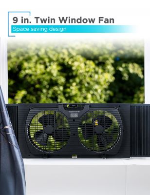 Image showing  9 in. 2-Speed Dual Window Fan for Window Screen