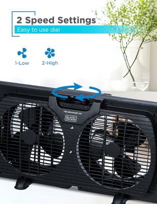Image showing  9 in. 2-Speed Dual Window Fan for Window Screen