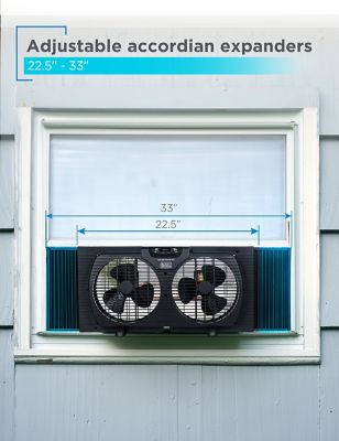 Image showing  9 in. 2-Speed Dual Window Fan for Window Screen