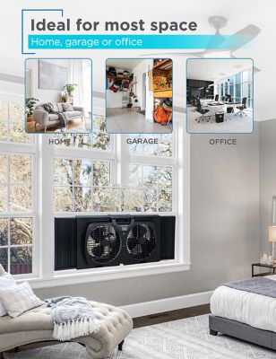 Image showing 5 th Black & Decker 9 in. 2-Speed Dual Window Fan for Window Screen