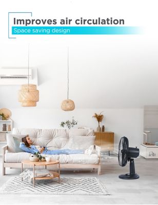 Image showing  12 in. 3-Speed Oscillating Desk Fan for Home and Office