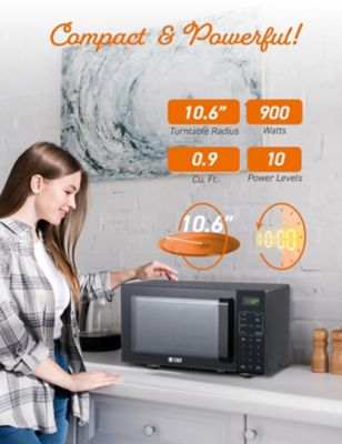 Image showing  0.9 cu. ft. 5-in-1 Countertop Microwave/Air Fryer Combo, Black