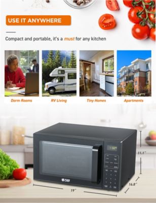 Image showing 6 th Commercial CHEF 0.9 cu. ft. 5-in-1 Countertop Microwave/Air Fryer Combo, Black