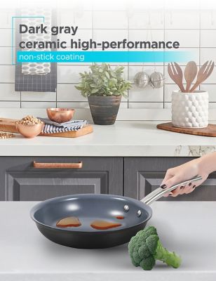 Image showing  3 pc. Ceramic Hard Anodized Skillet Set