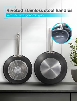 Image showing  3 pc. Ceramic Hard Anodized Skillet Set