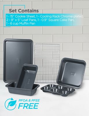 Image showing  6 pc. Carbon Steel Bakeware Set, 0.4mm Carbon Steel Baking Pans Set
