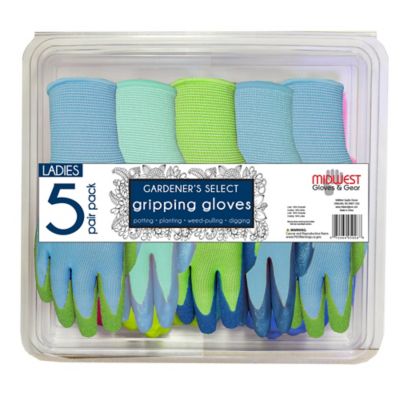 Midwest Gloves Women's Assorted Nitrile and Latex Gripping Gloves, 5-Pair